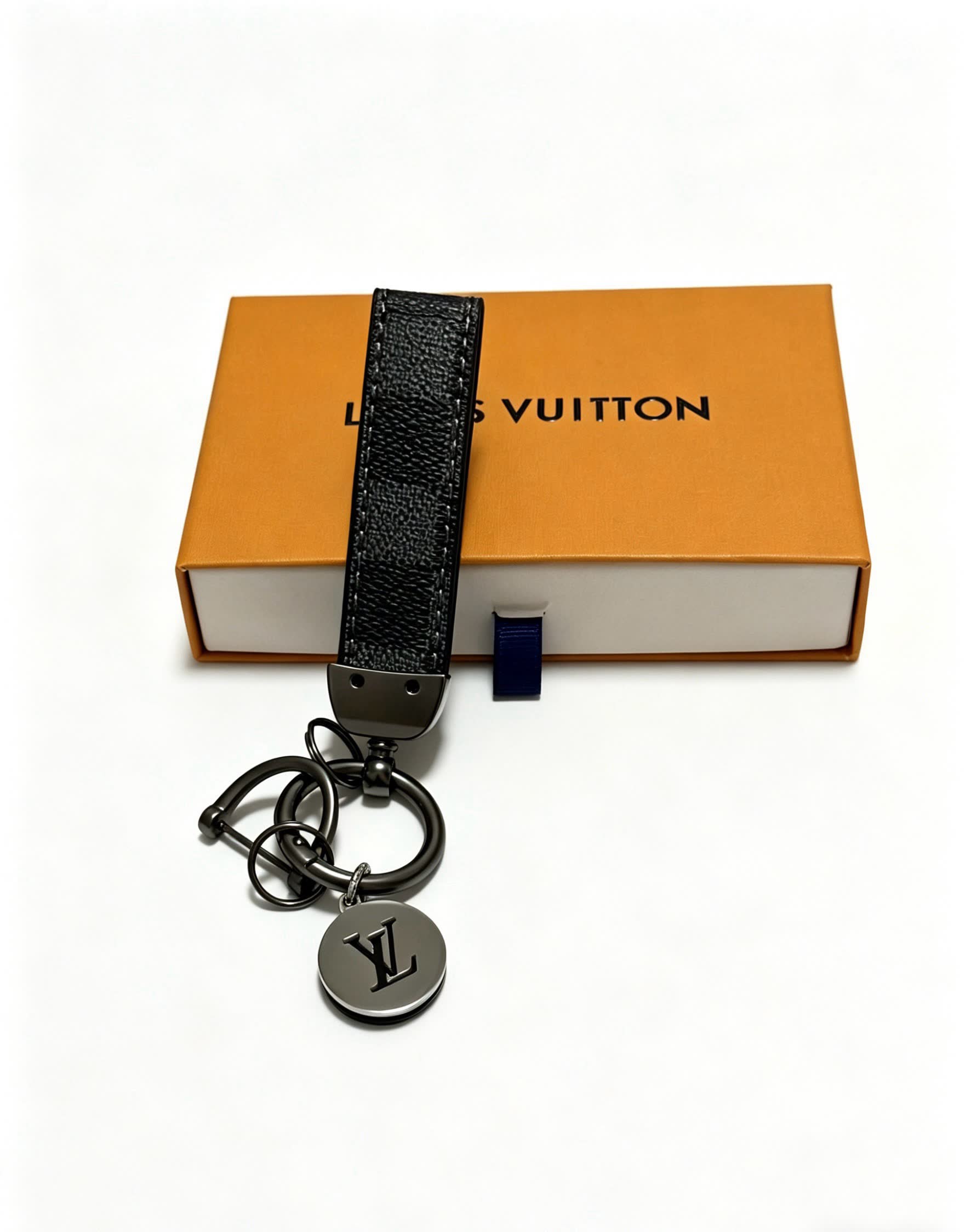 Louis Vuitton Keychain with Leather Strap